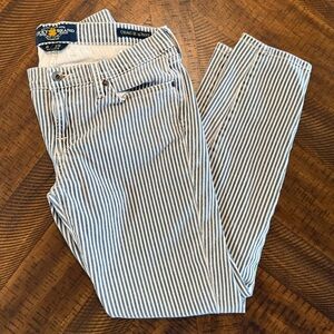 Lucky Brand Blue and White Striped Jeans